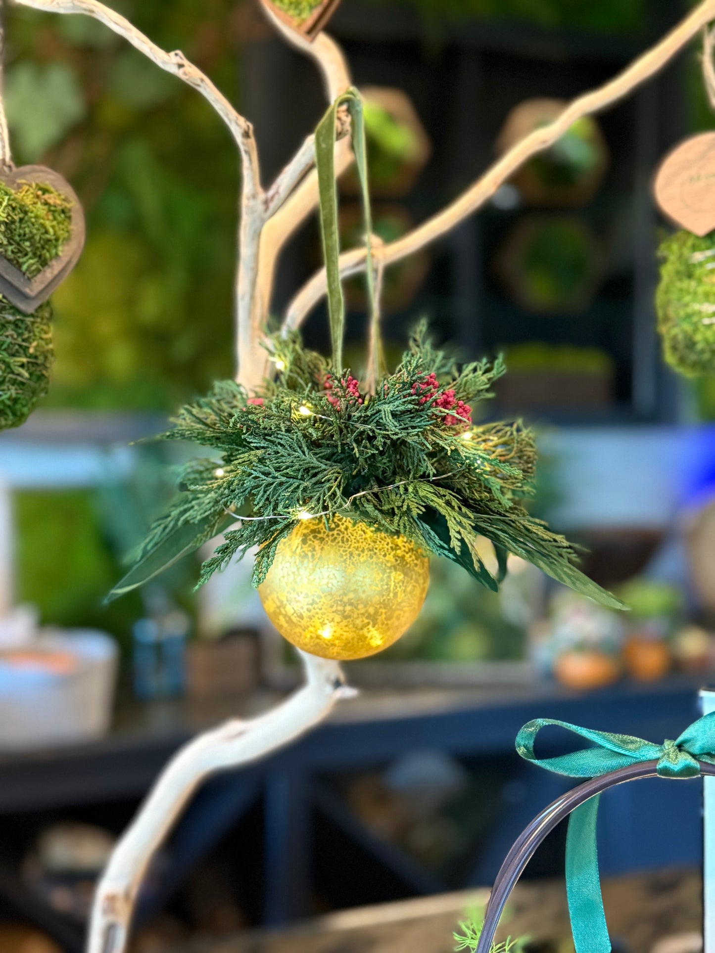 Holiday Ornament Workshop with Everlasting Greenery & Easy Rechargeable Lights