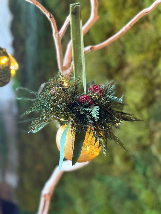 Holiday Ornament Workshop with Everlasting Greenery & Easy Rechargeable Lights